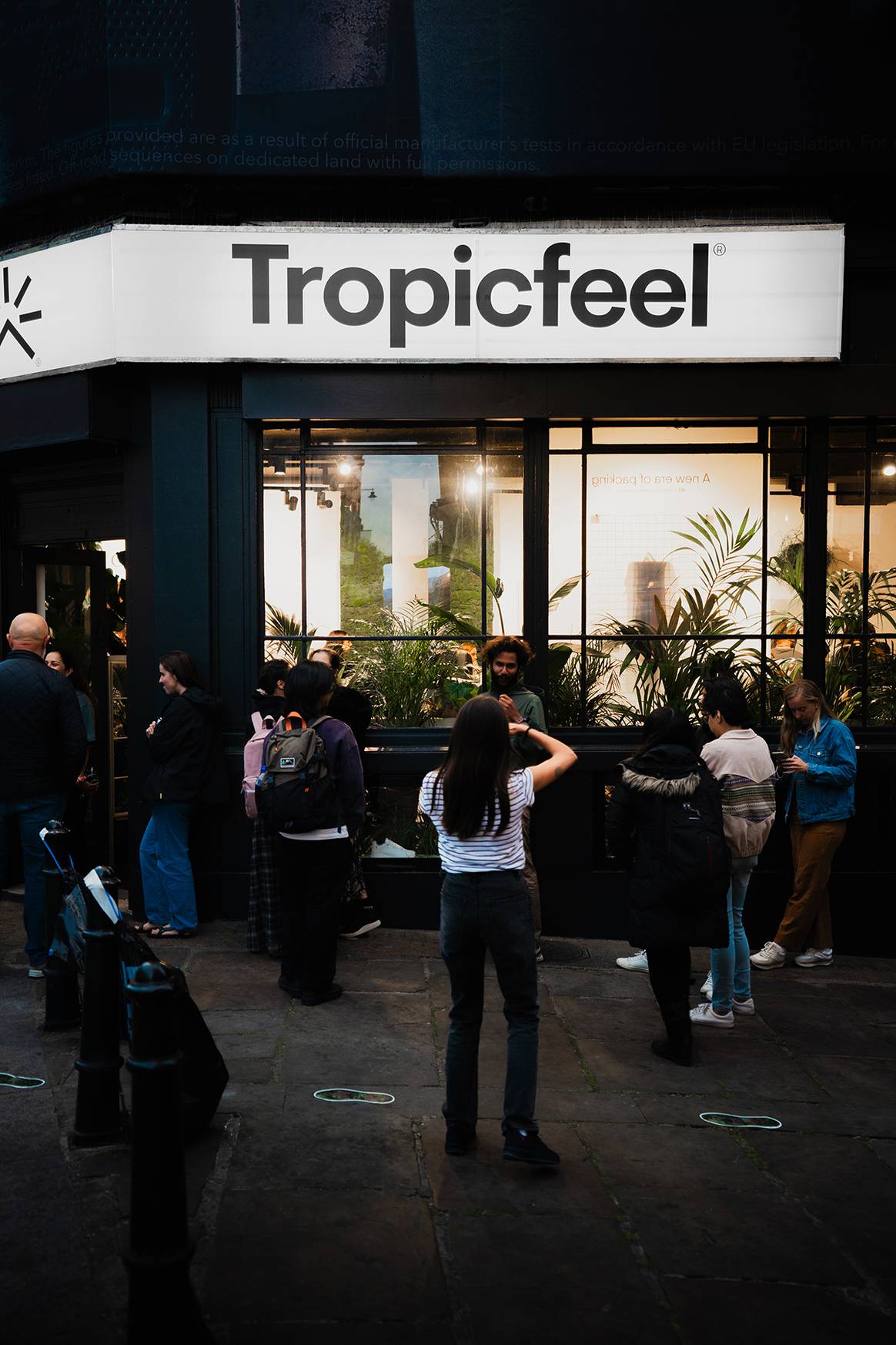 Exterior de la primera pop-up internacional de Tropifceel, puesta en marcha en Londres durante los días del 28 al 30 de septiembre de 2023.