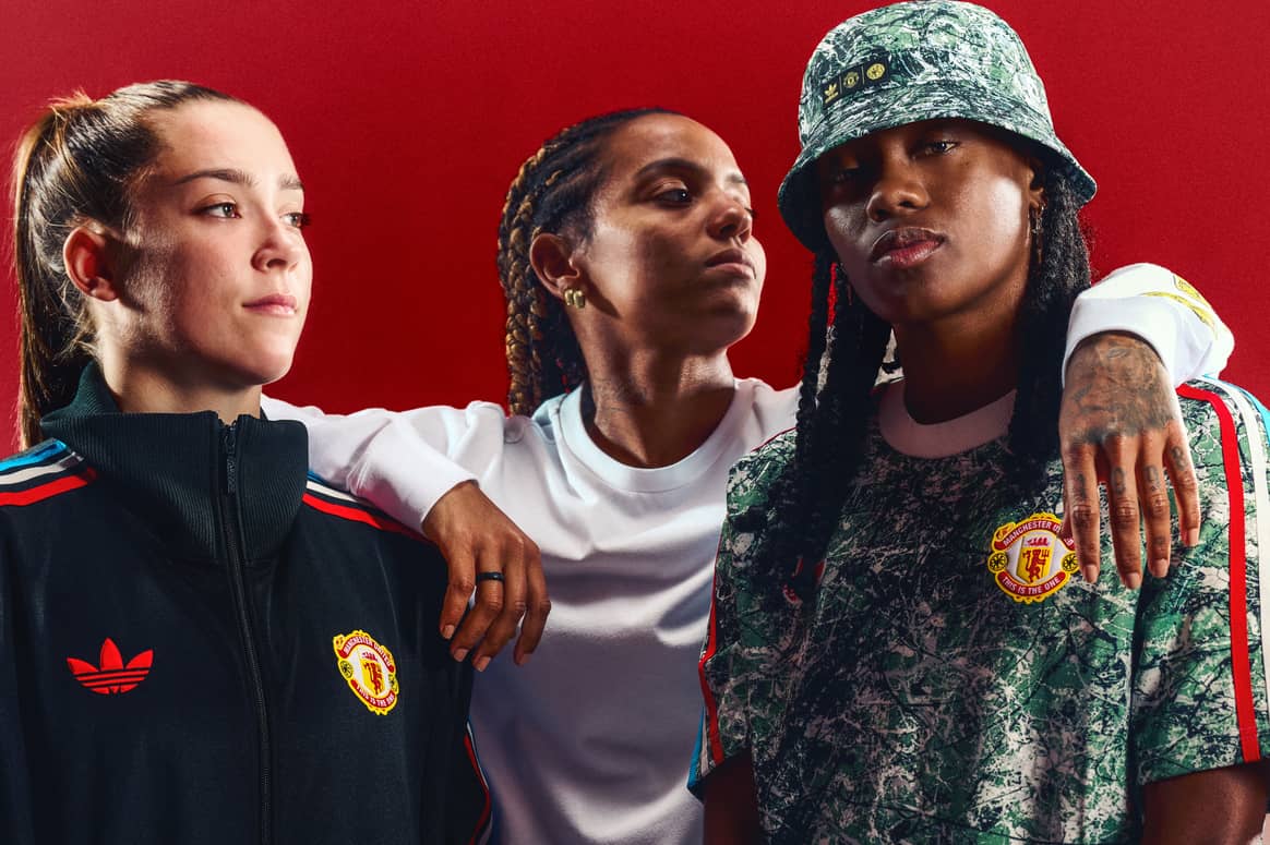 Manchester United x Stone Roses campagnebeeld van Adidas