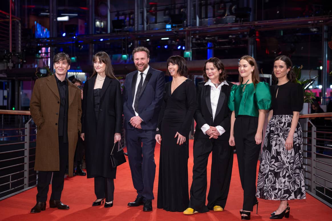 Cillian Murphy, Emily Watson and the film team of 'Small Things Like These' at the premiere.
