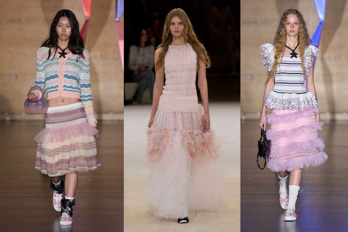 (from left to right) Susan Fang SS24, Chanel Couture, Susan Fang SS24