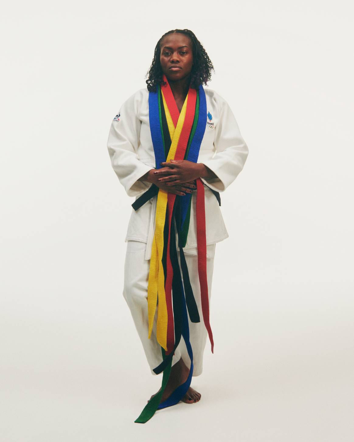 Sponsorisée par le Coq Sportif, la judokate Clarisse Agbégnénou a aidé la marque à concevoir un kimono spécial pour les JO