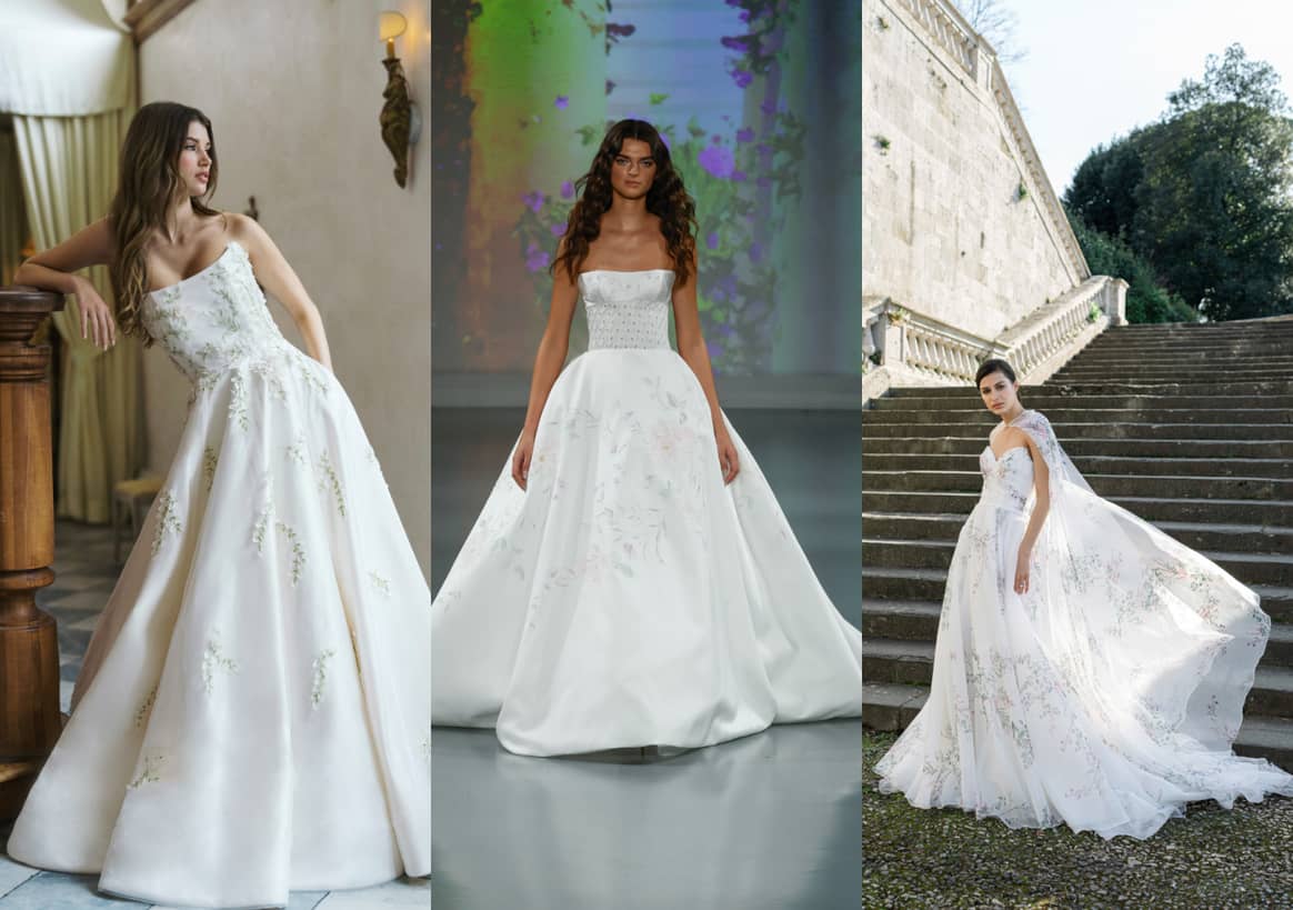 SS25 Bridal by Anne Barge, Ines Di Santo and Monique Lhuillier.