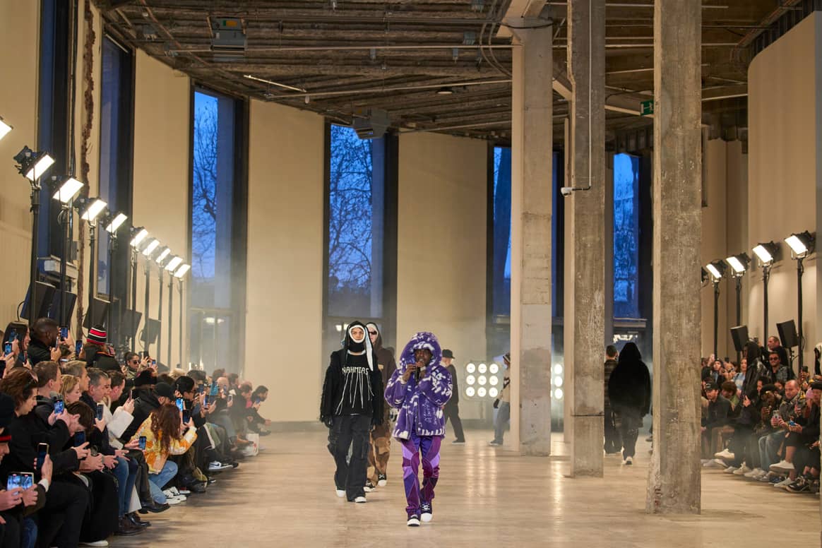 Kodak Black in the finale of Nahmias' AW23 show during PFW.