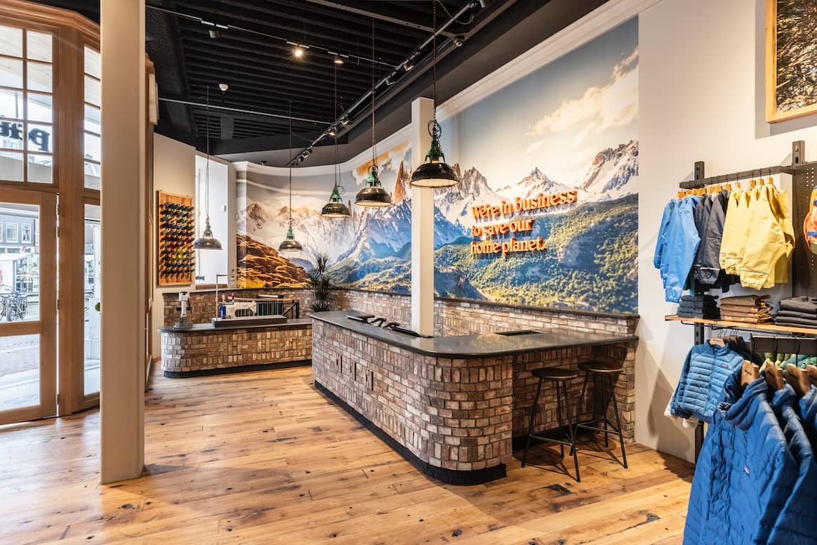Blick in den neuen Store von Patagonia in Amsterdam
