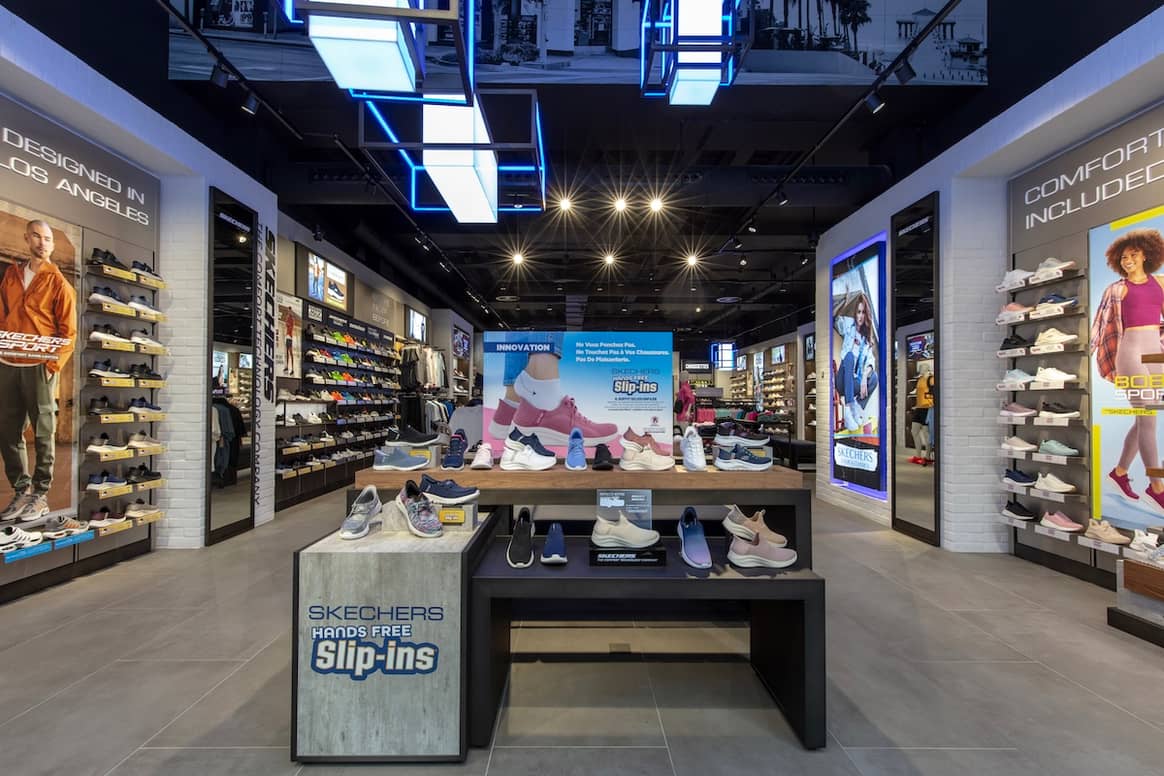 Blick in den neuen Skechers-Store in Brüssel