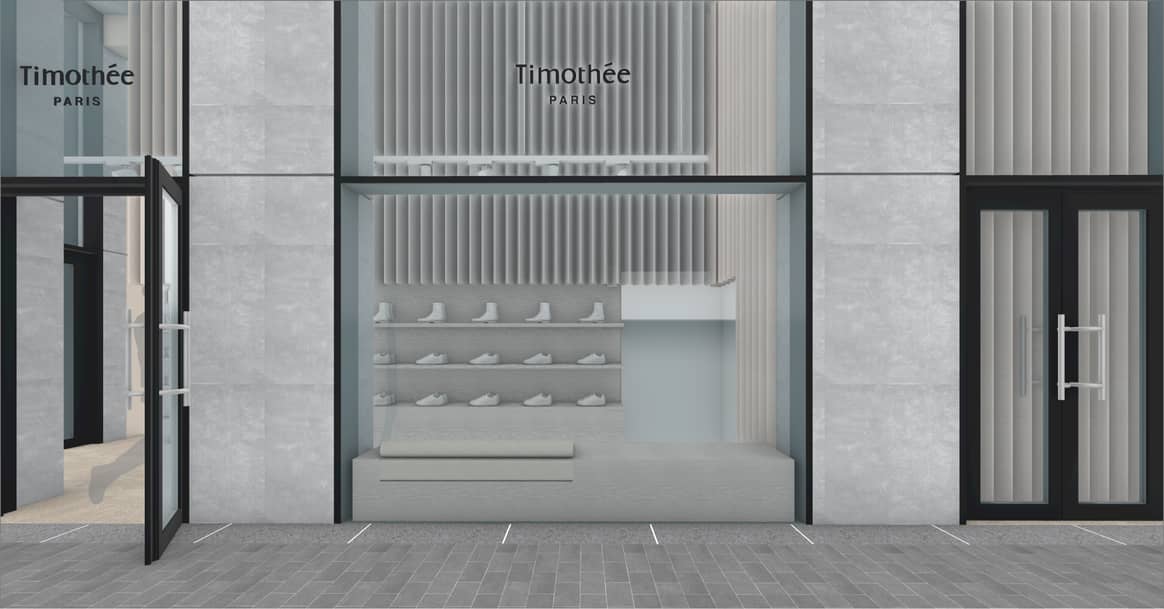 Vue en 3D de la nouvelle boutique Timothée Paris.