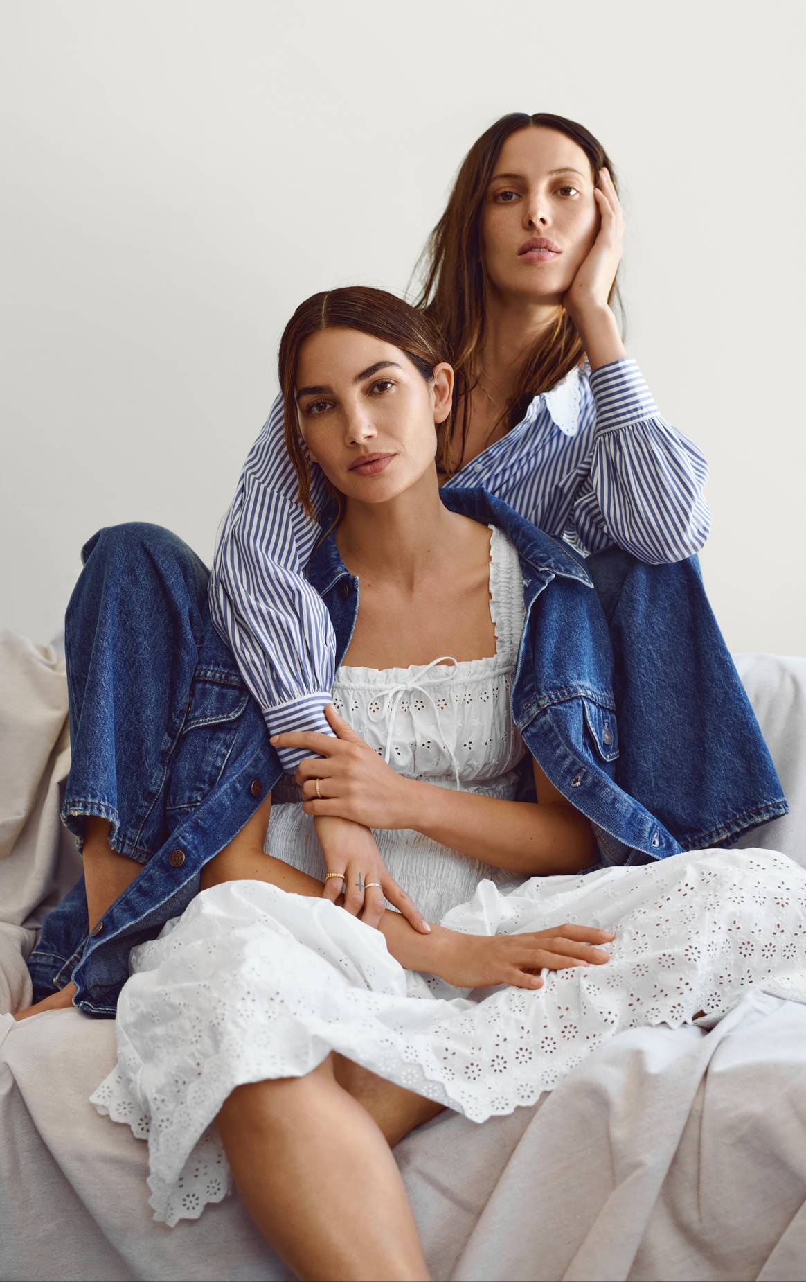 Gap x Dôen campaign starring Lily and Ruby Aldridge