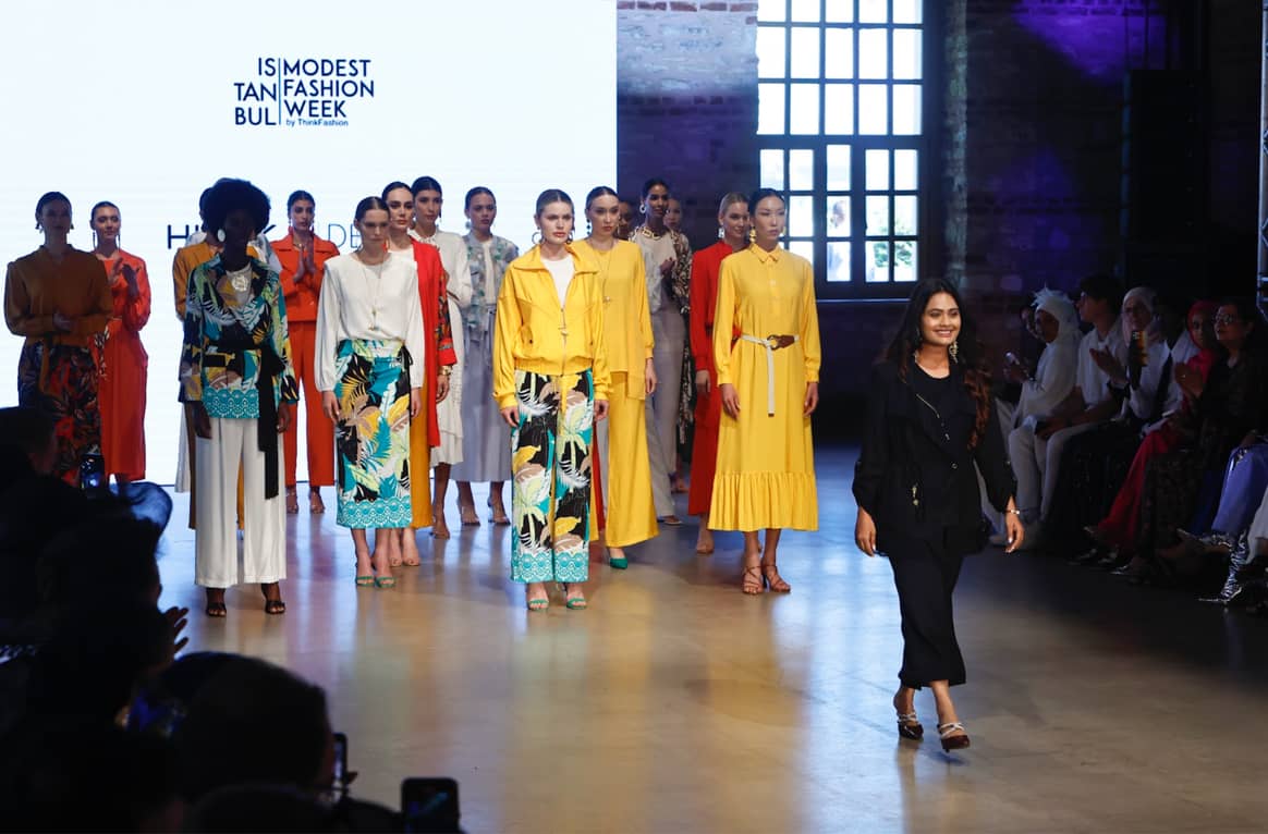The colourful Hukka Design collection at Istanbul Modest Fashion Week.