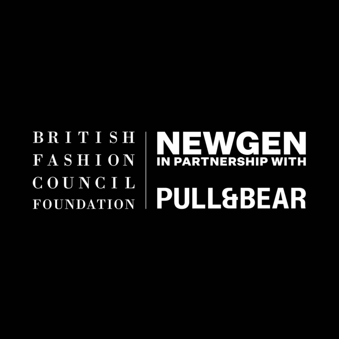 Cartel de la asociación entre el British Fashion Council y Pull&Bear.