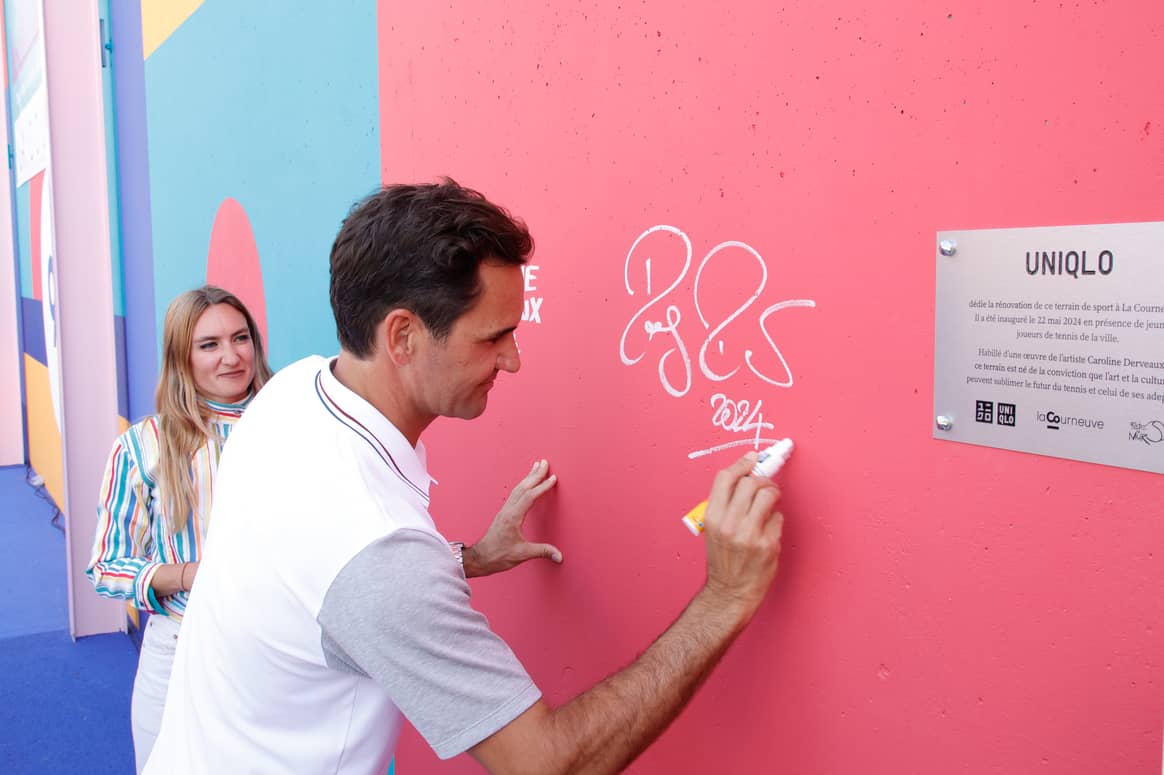 L'événement « Around the World with Roger Federer », organisé à La Courneuve le 22 mai 2024.