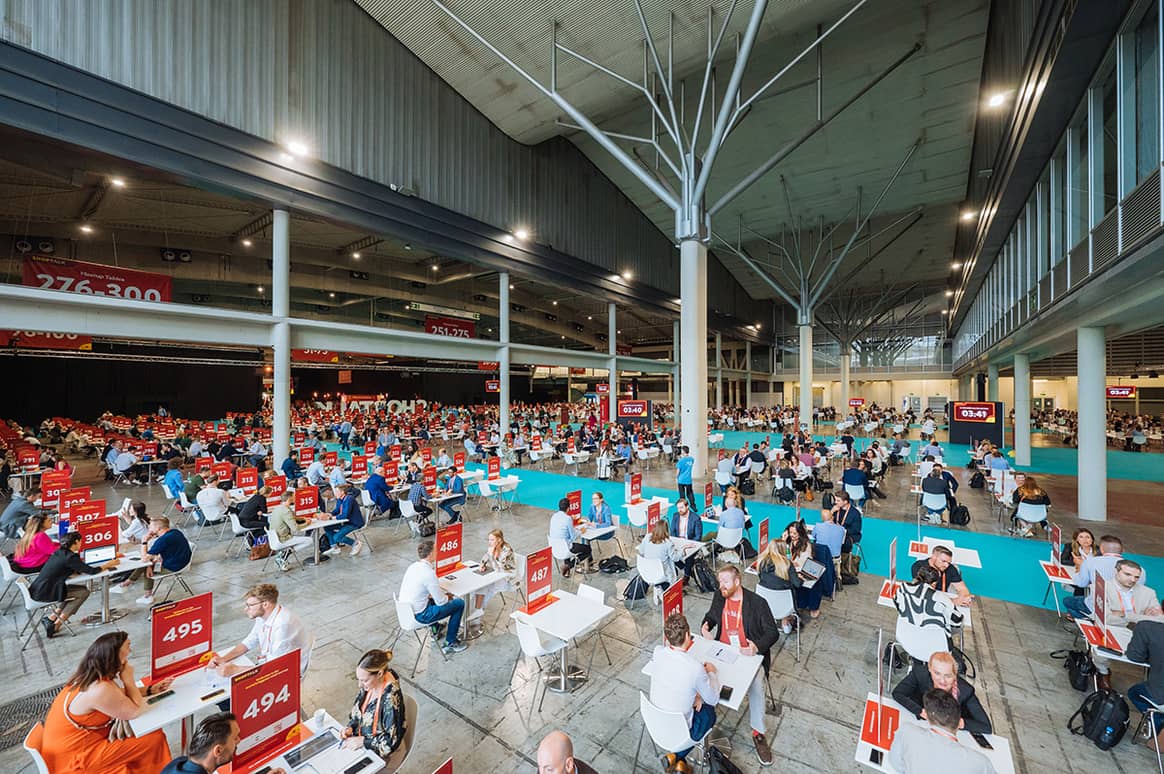 Interior de la feria de Barcelona (España) durante la edición de Shoptalk Europe de 2023.