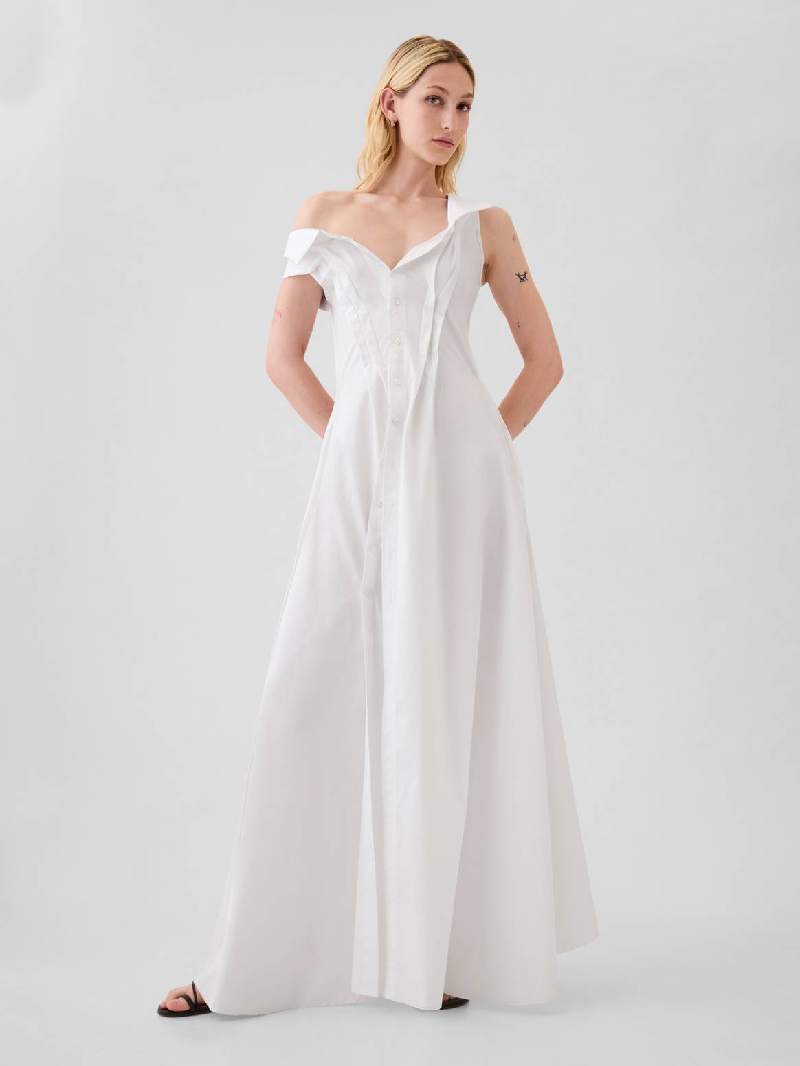 Gap white shirt dress designed by Gap Inc.’s creative director Zac Posen