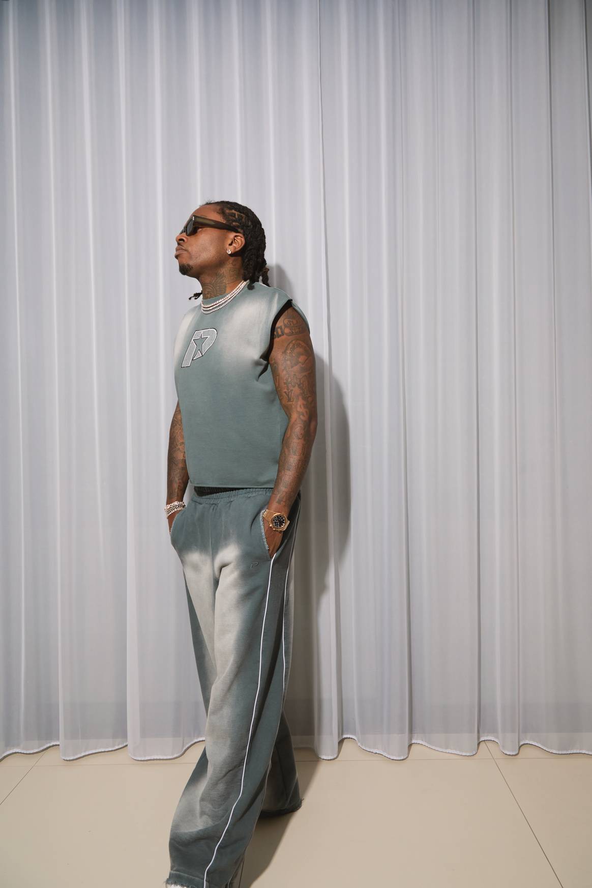 P by Gunna exclusive to BoohooMan campaign image