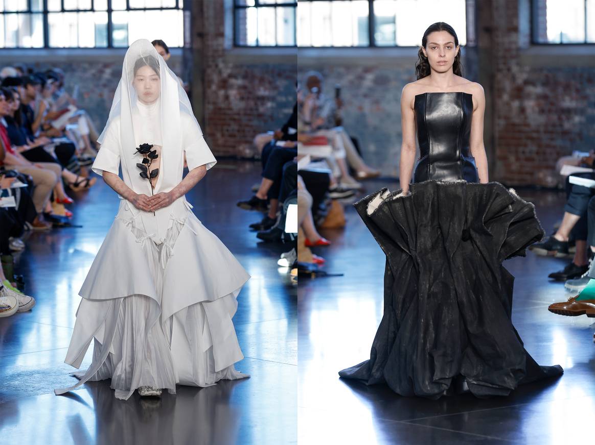 Looks from Mimi Wang and Adrew Hsu