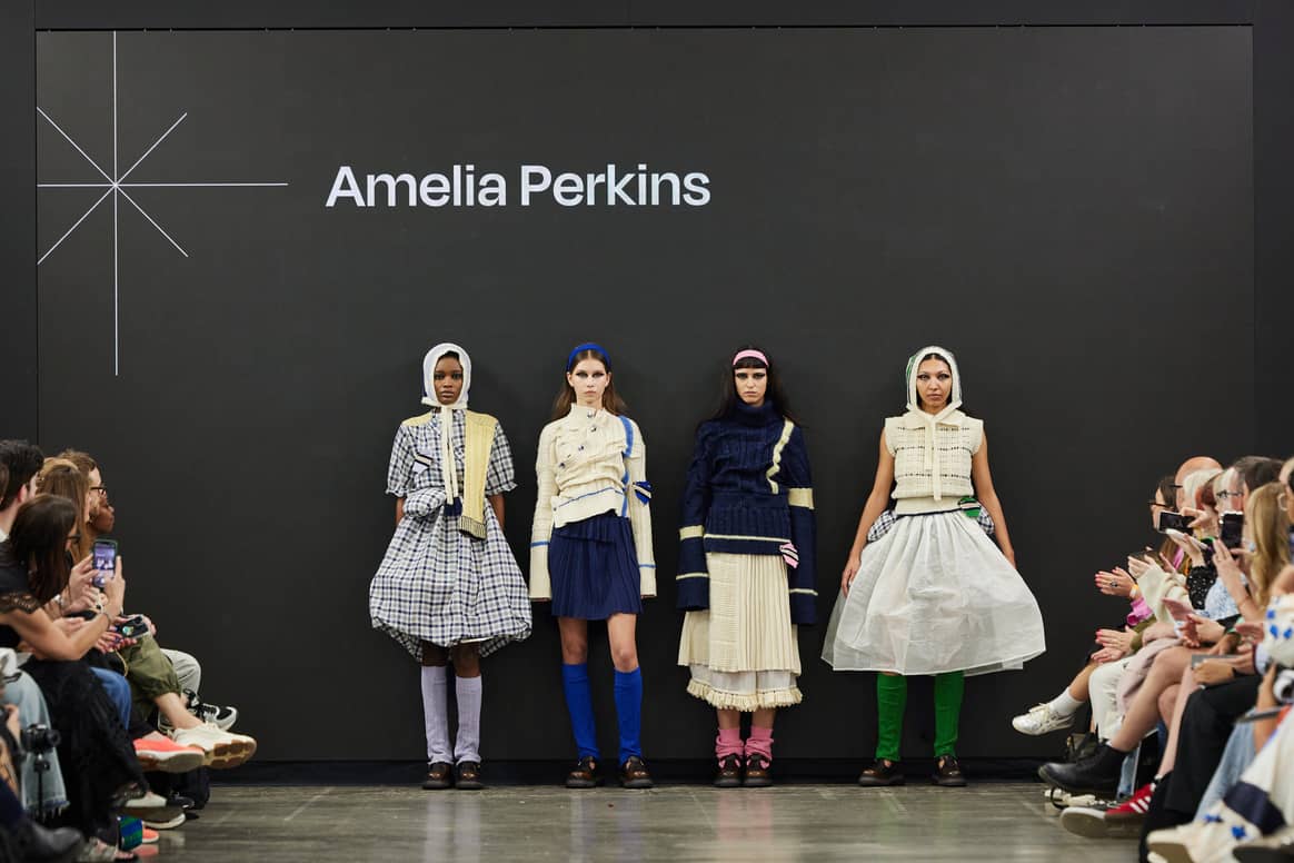 Manchester Fashion Institute show at GFW24- Amelia Perkins' winning collection.