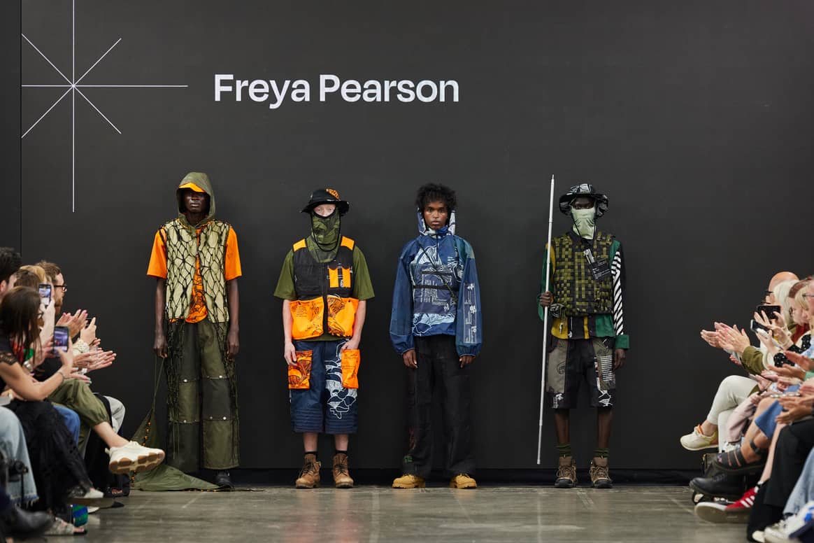Manchester Fashion Institute show at GFW24- Freya Pearson's commended collection.  <em>Credits: