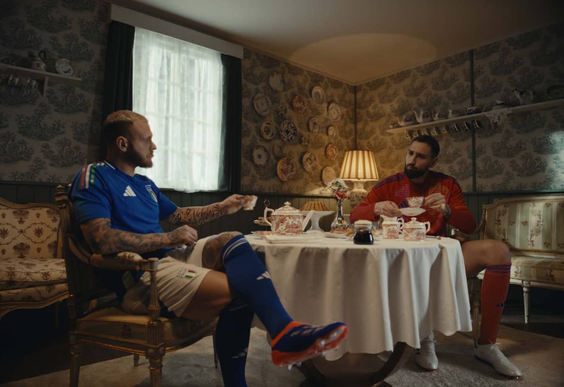 Federico Dimarco and Gianluigi Donnarumma in Adidas' brand campaign.