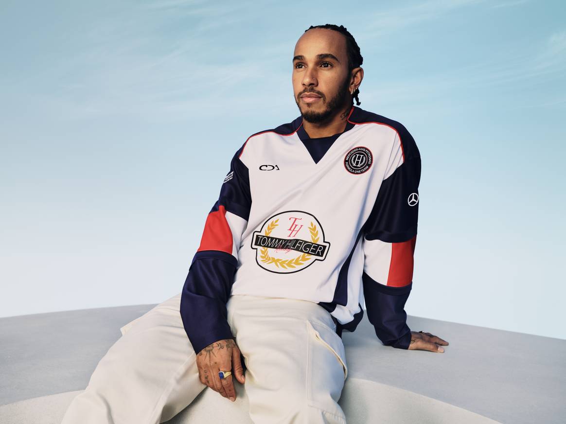 Tommy X Mercedes-AMG F1 X Clarence Ruth campaign featuring F1 driver Lewis Hamilton
