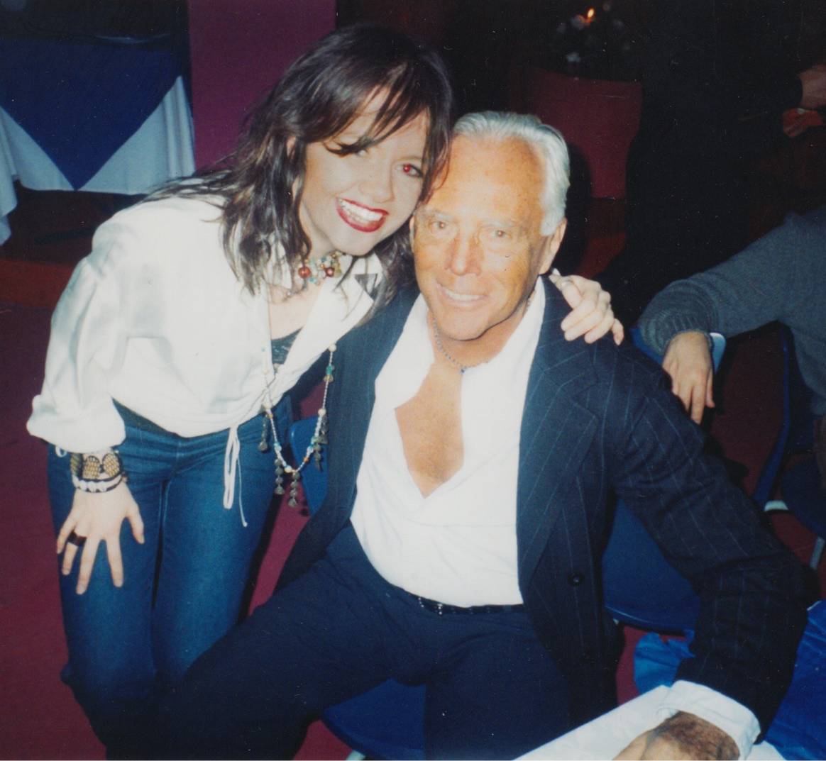 Author with Giorgio Armani