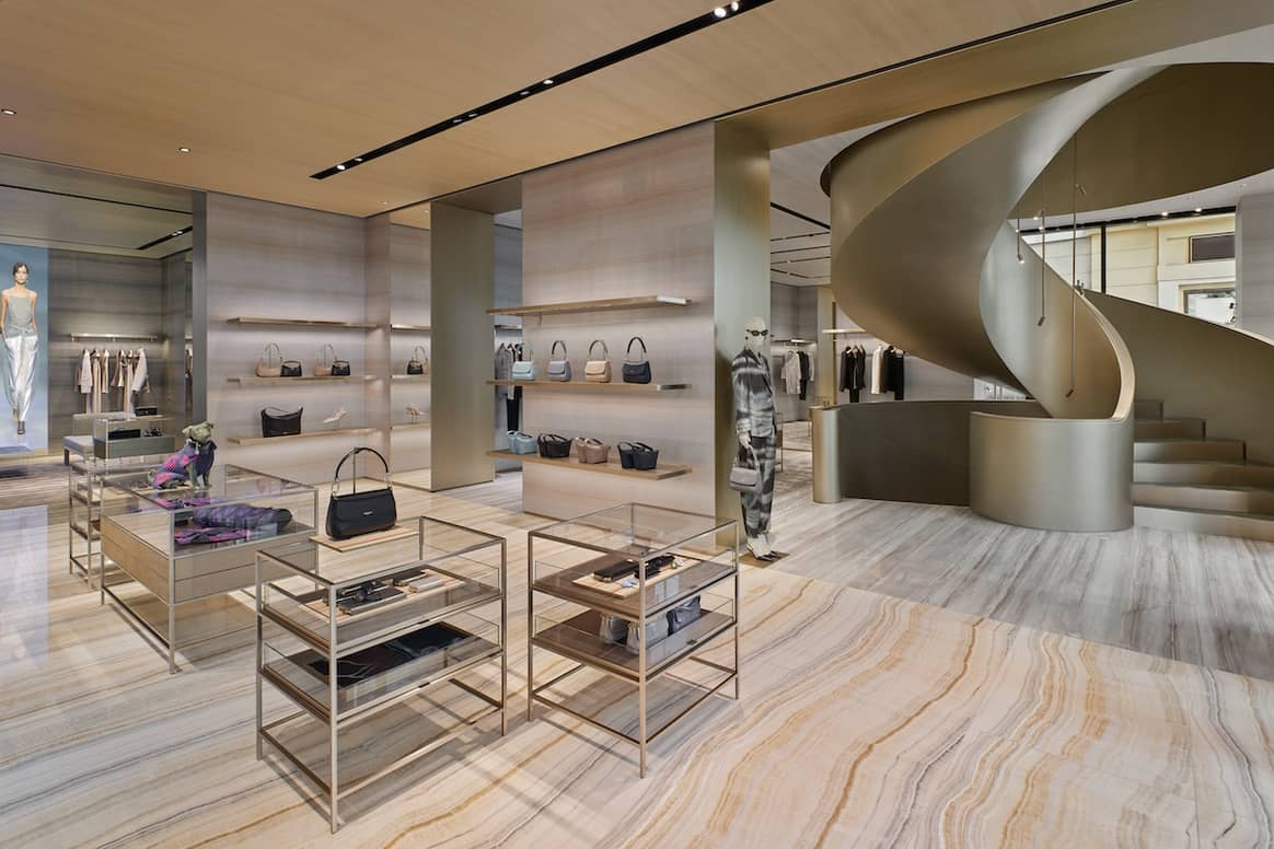 Das Interieur des neuen Giorgio-Armani-Stores in Wien