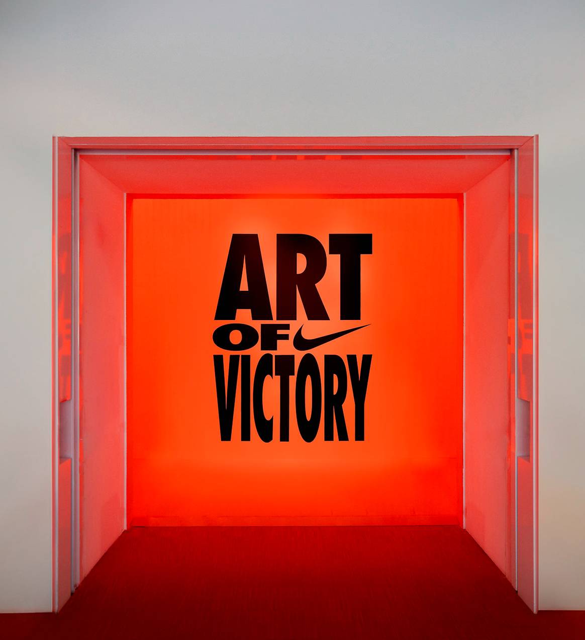 Interior de la exposición “El arte de la victoria” organizada por Nike en el Centro Pompidou, abierta al público del 24 de julio al 11 de agosto de 2024.