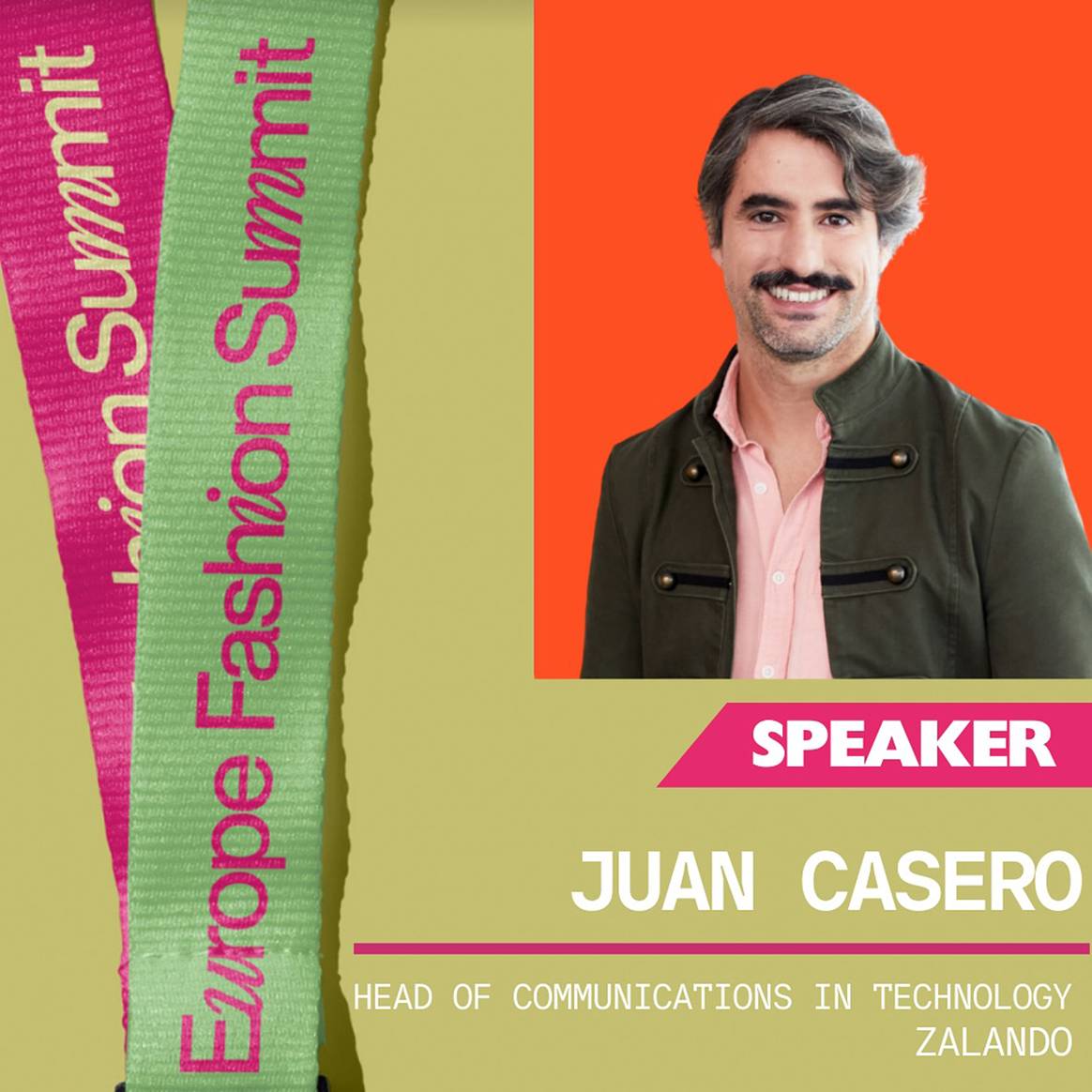 Presentación de Juan Casero, director de comunicación corporativa de Zalando, como “speaker” de la segunda edición del EFS de 2024.