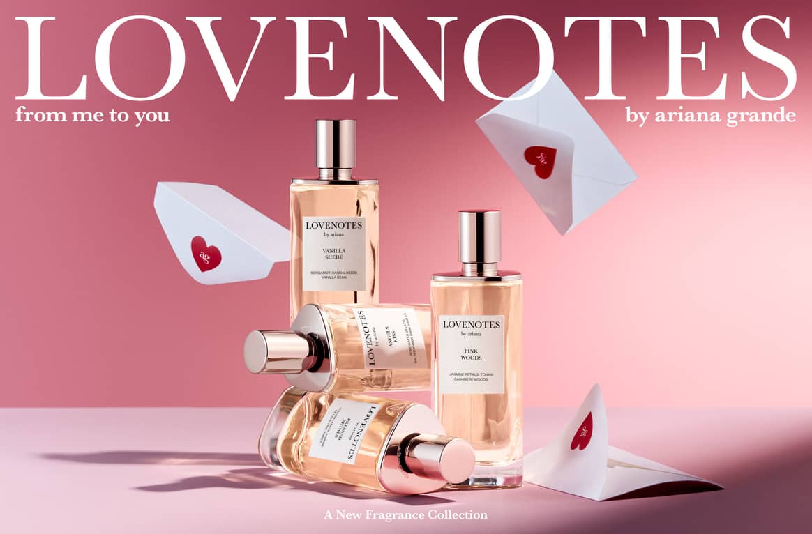 Ariana Grande ‘Lovenotes’ fragrance collection in partnership with Luxe Brands