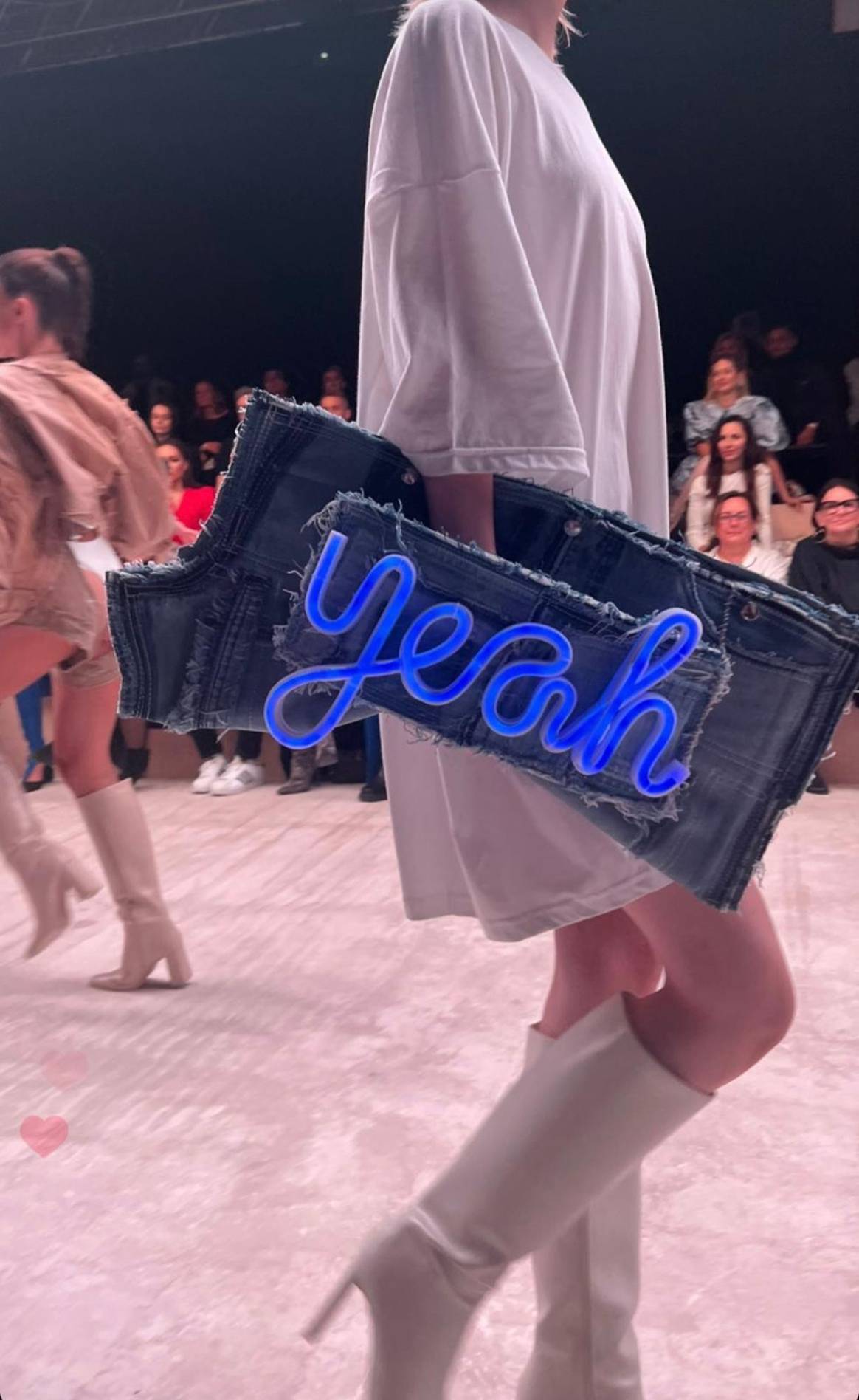 A fashion show collection designed by Lukaš Krnač, made with post-consumer denim provided by TEXTILE house.