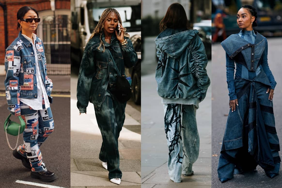 SS25-Streetstyle bij de LFW: Denim is niet zomaar denim