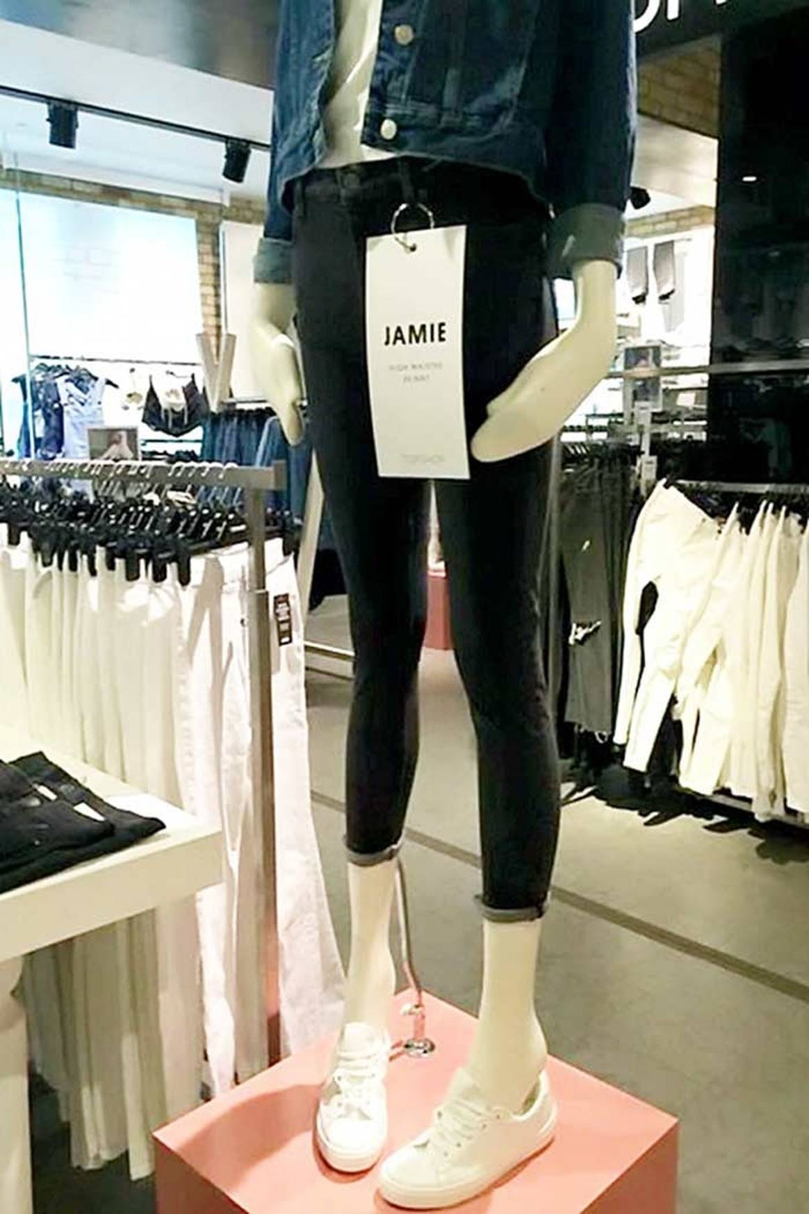 Topshop pulls tall and skinny mannequins