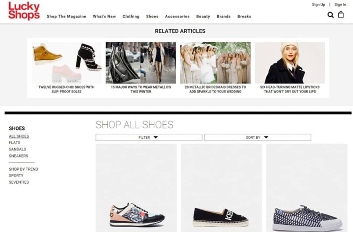 Lucky magazine launches e-commerce platform