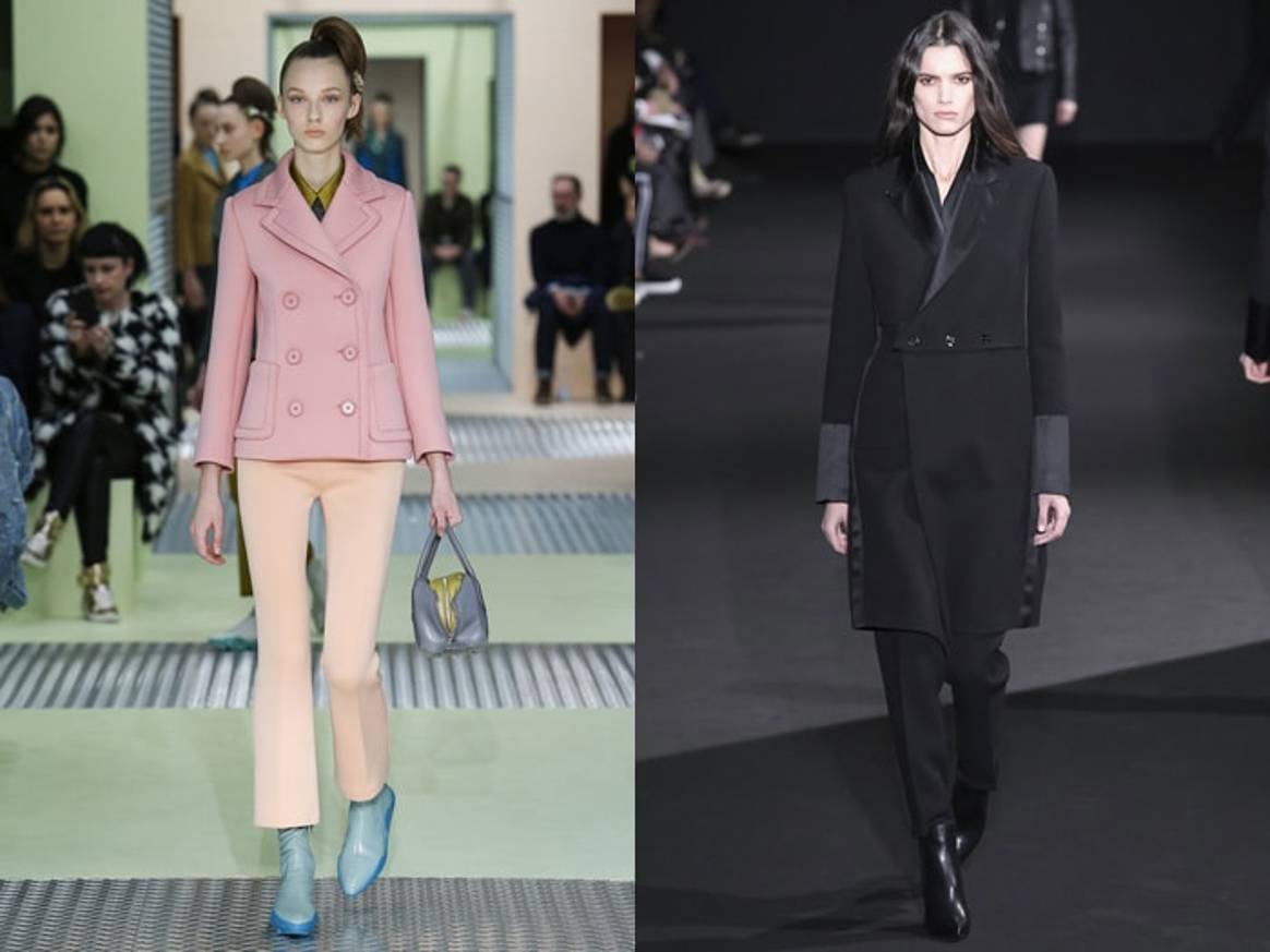 Mode à Milan: un style masculin adouci par une touche féminine