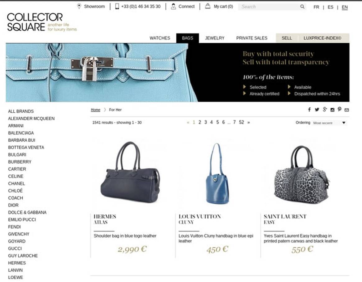 Websites feed the demand for pre-owned luxury handbags
