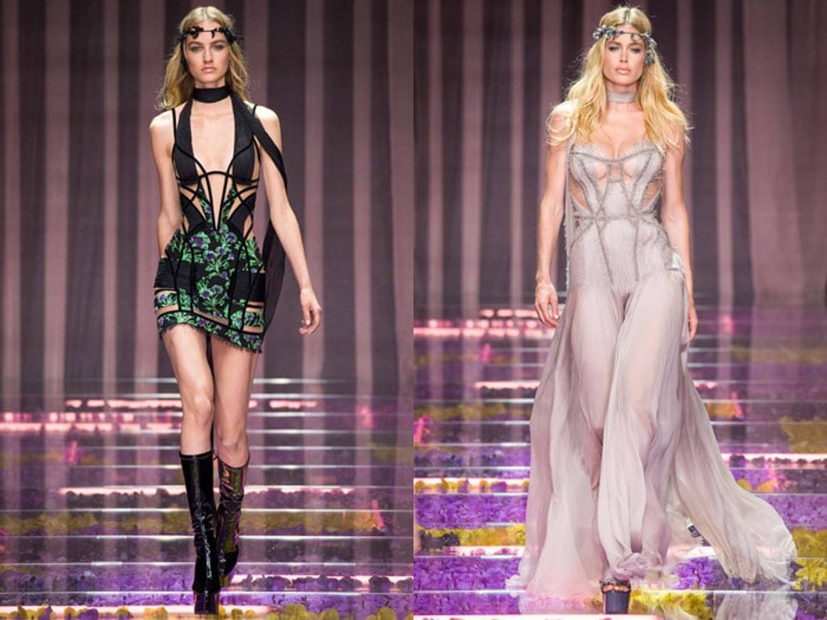 Ulyana Sergeenko et Versace ont lancé les défilés haute couture de Paris