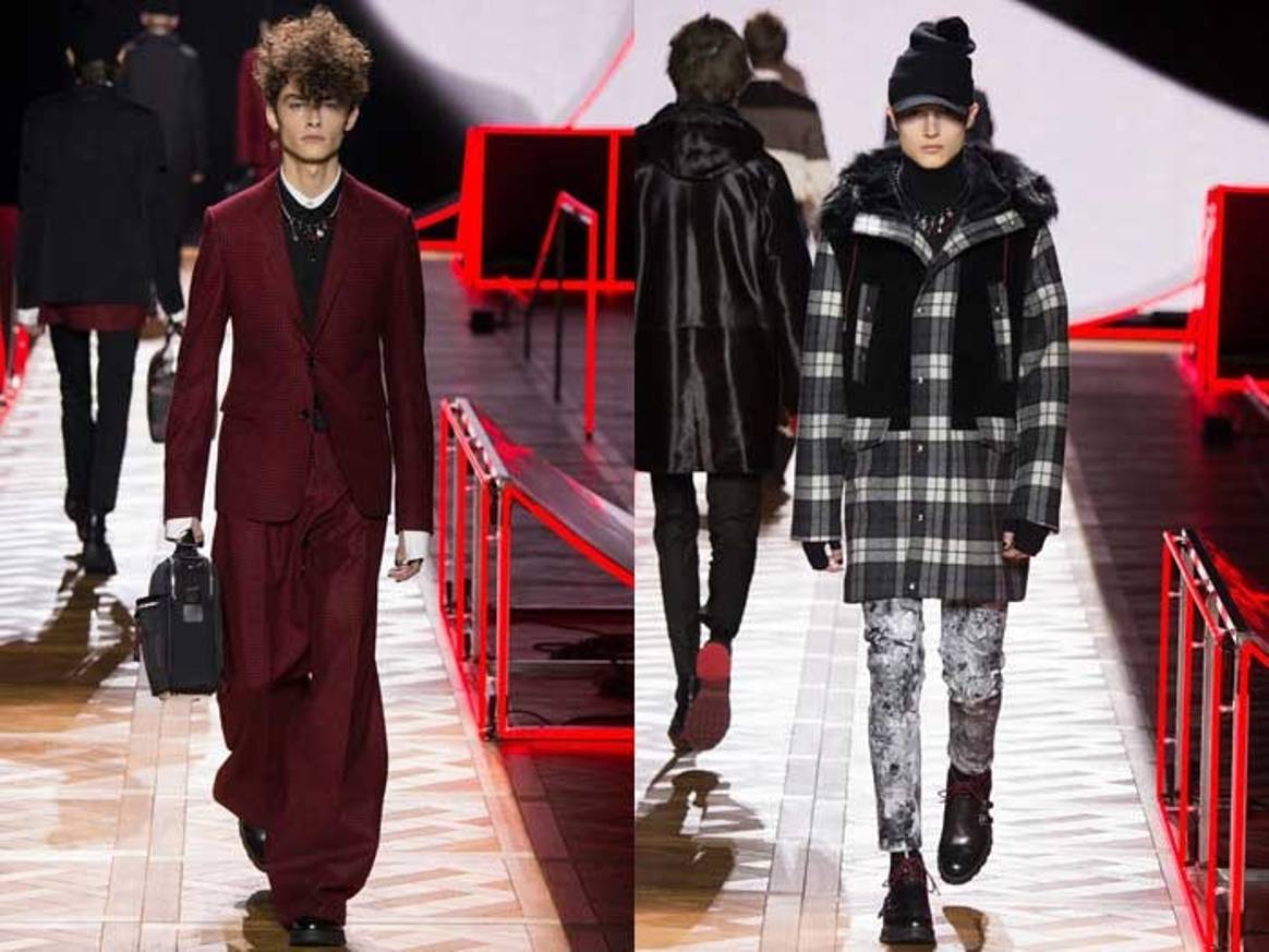 Mode masculine pour l'hiver prochain: du XXL, du rose, des carreaux à gogo