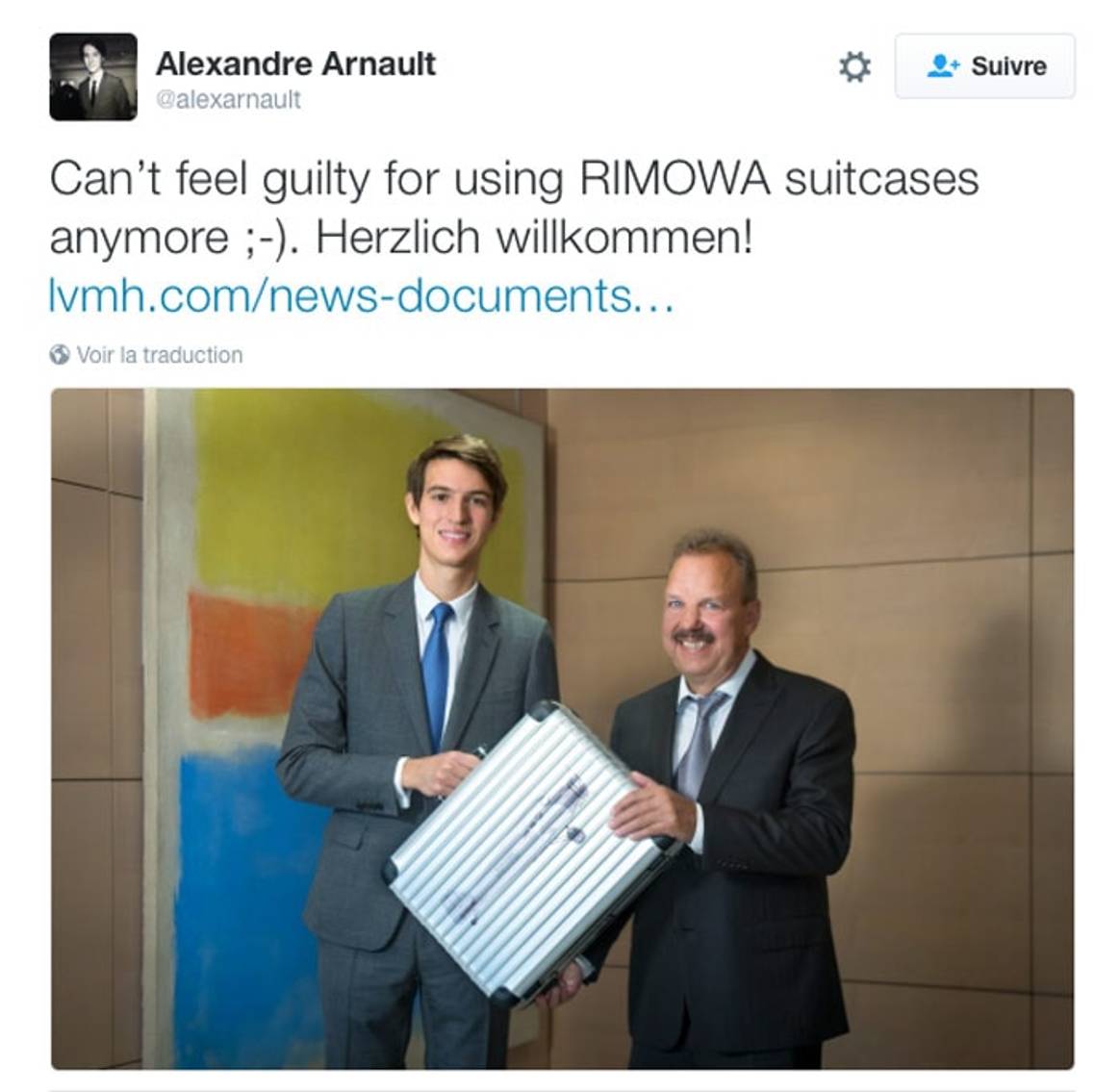 Alexandre Arnault, 24 ans, est le nouveau patron de Rimowa