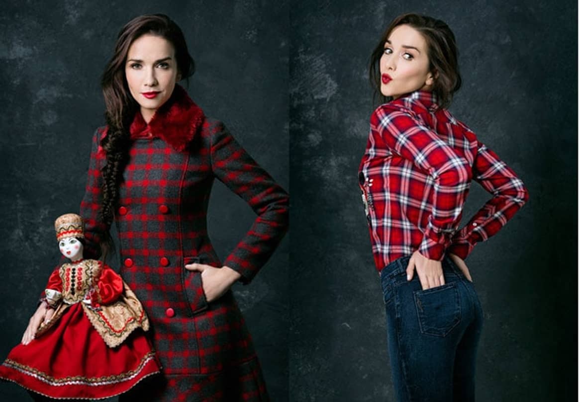 Наталья Орейро представила коллекцию одежды "Матрешка", посвященную России