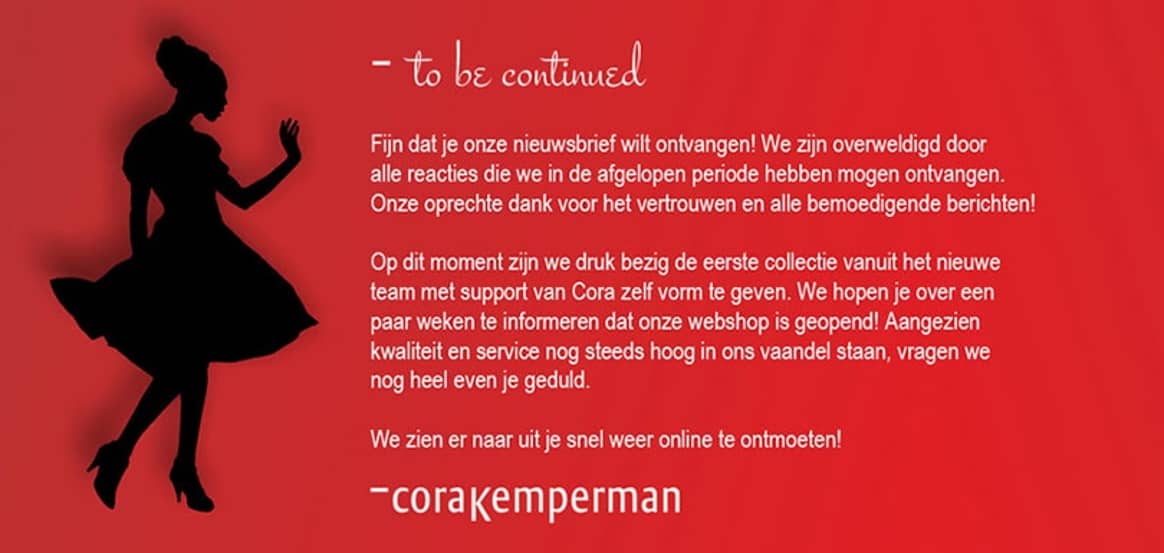 Webshop Cora Kemperman gaat binnen een paar weken open