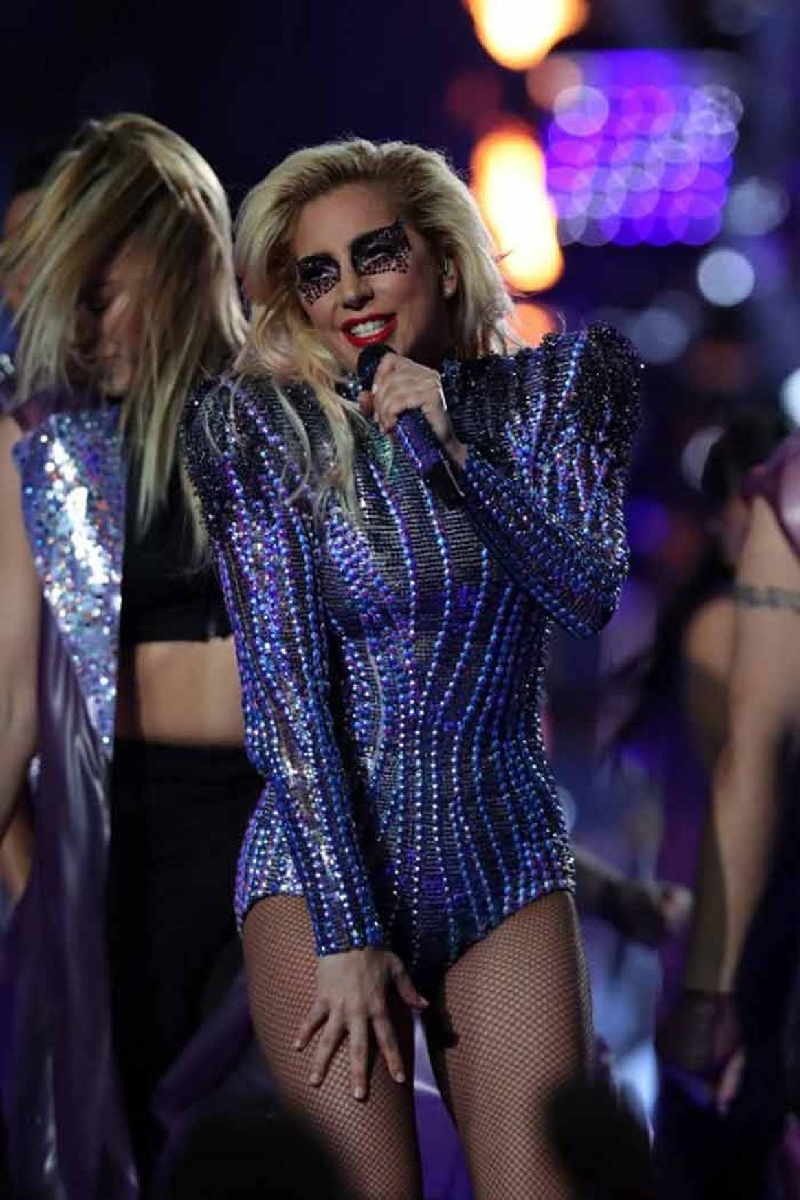 In Pictures: Lady Gaga wears Atelier Versace during Super Bowl performance