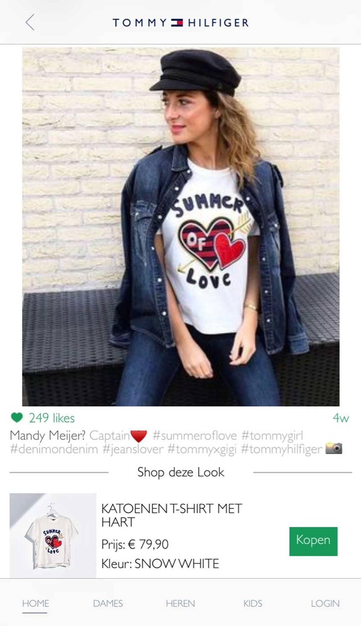 Tommy Hilfiger lanceert nieuwe app met shoppable Instagram-foto’s
