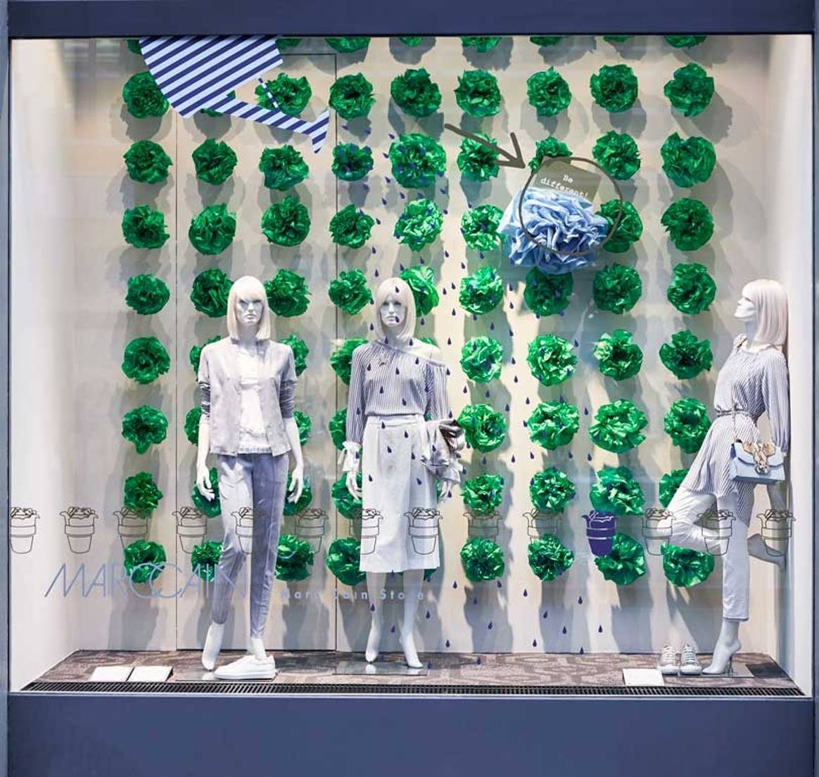 Marc Cain unveils global "green" store window concept with Seed Evolution
