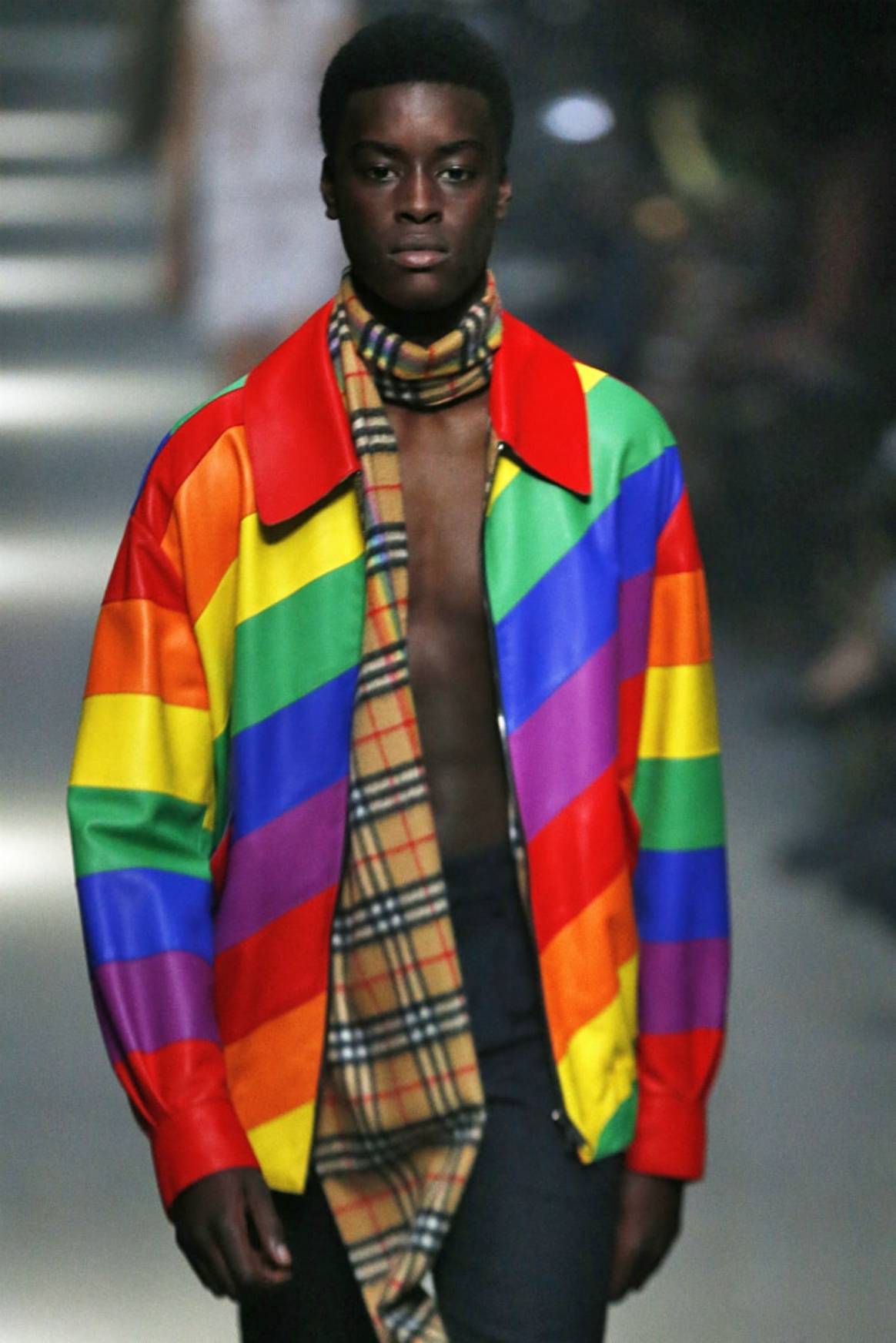 Rainbows and retro pieces: Bailey bows out at Burberry