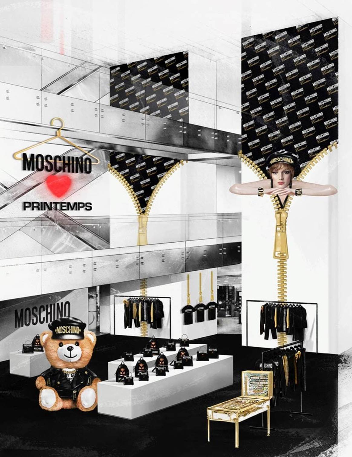 Moschino s’installe au Printemps Haussmann avec une boutique éphémère