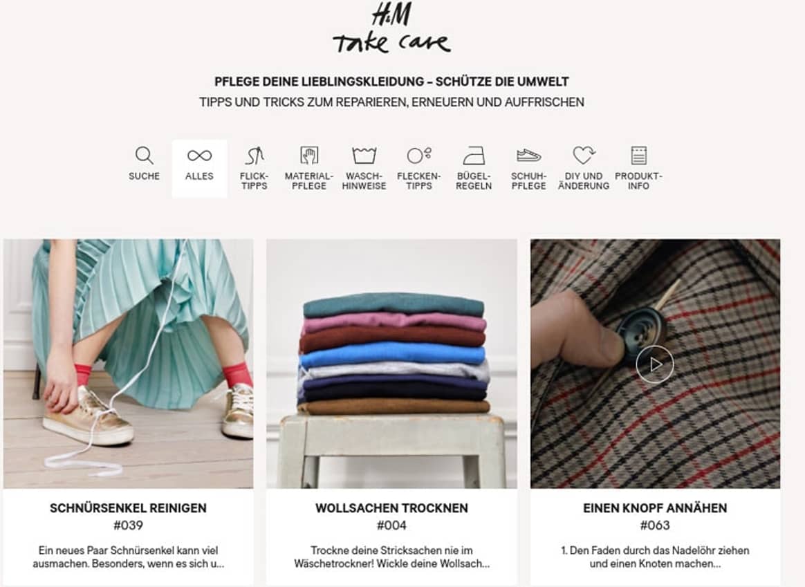 H&M launches 'Take Care' apparel pilot in Hamburg