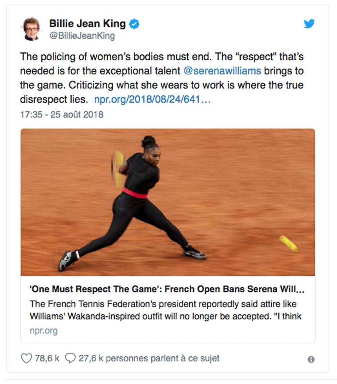 Irrespect ou sexisme ? Que nous dit la polémique provoquée par la tenue de Serena Williams