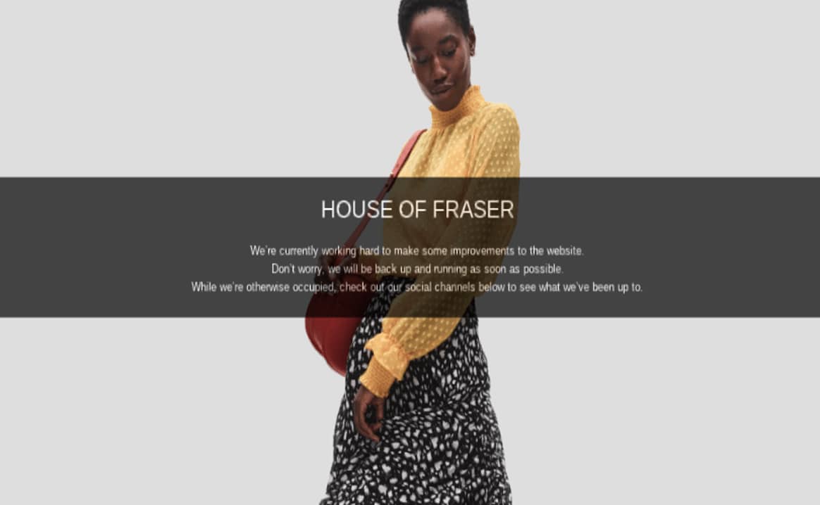 House of Fraser takes its website offline