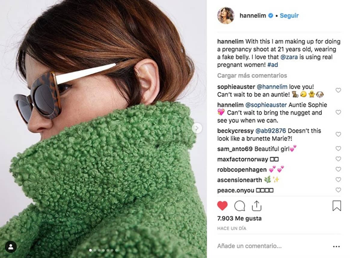 Zara ficha a Hanneli Mustaparta como modelo premamá