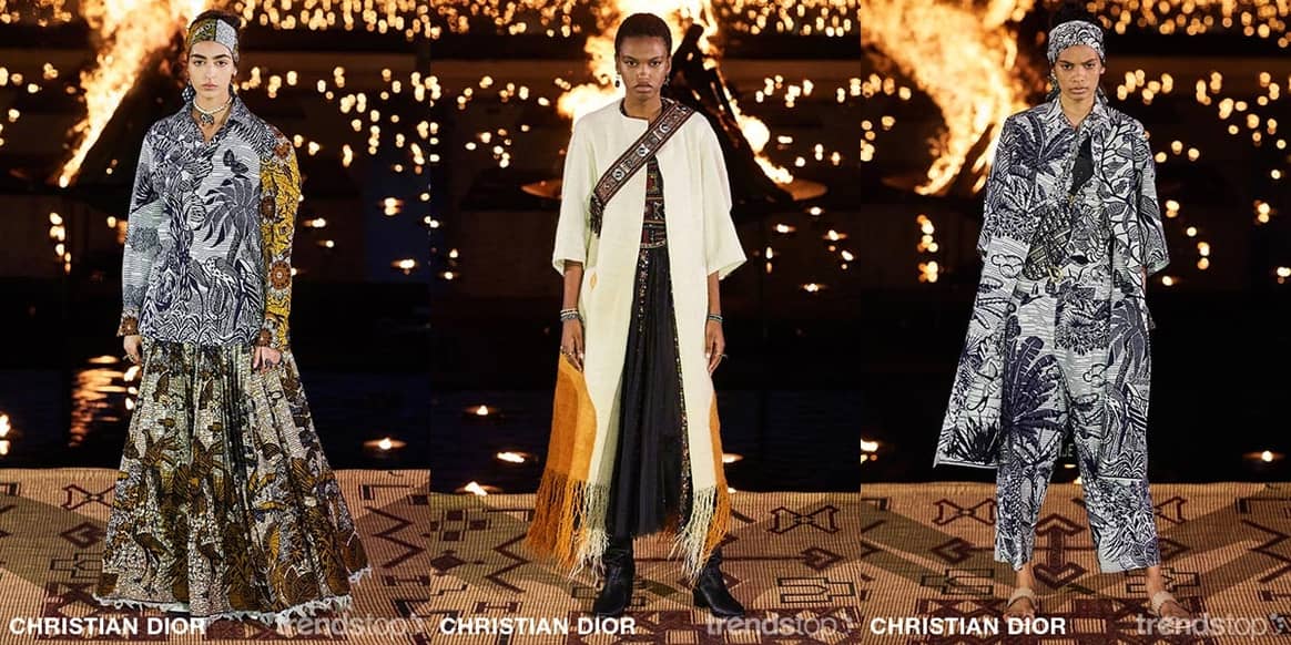 Photo : courtoisie de Trendstop, de gauche à droite : la
collection Christian Dior Resort 2020
