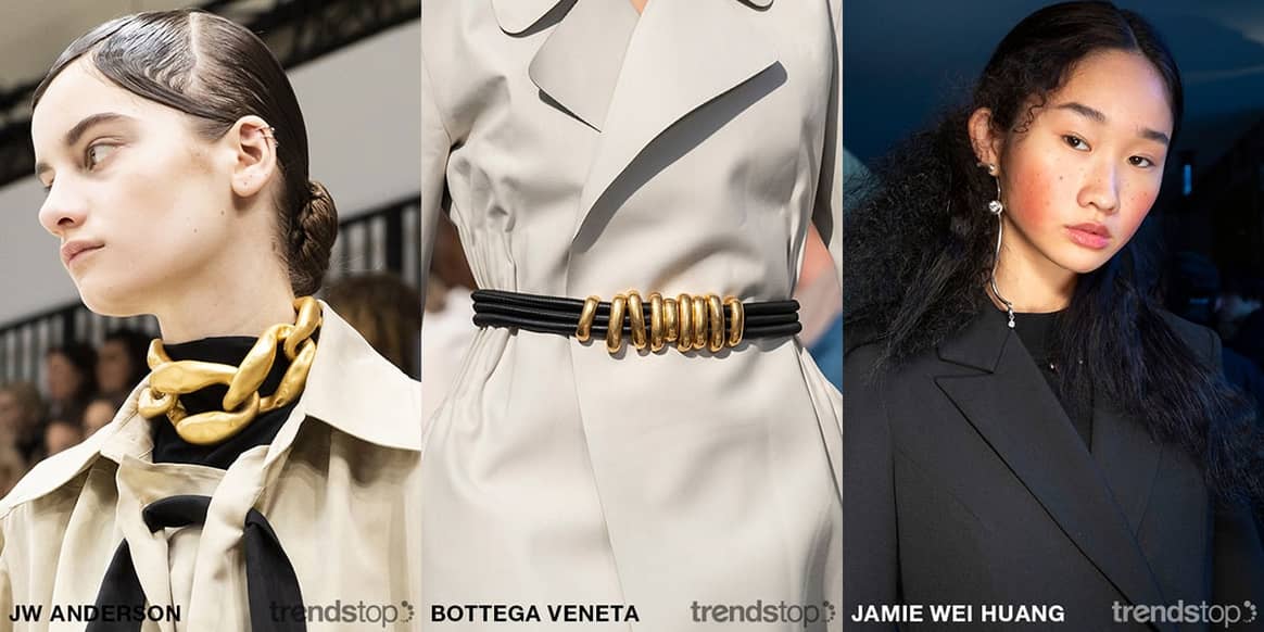 Images courtesy of Trendstop, left to right: J. W. Anderson, Bottega Veneta, Jamie Wei Huang, all Fall Winter 2019-20.