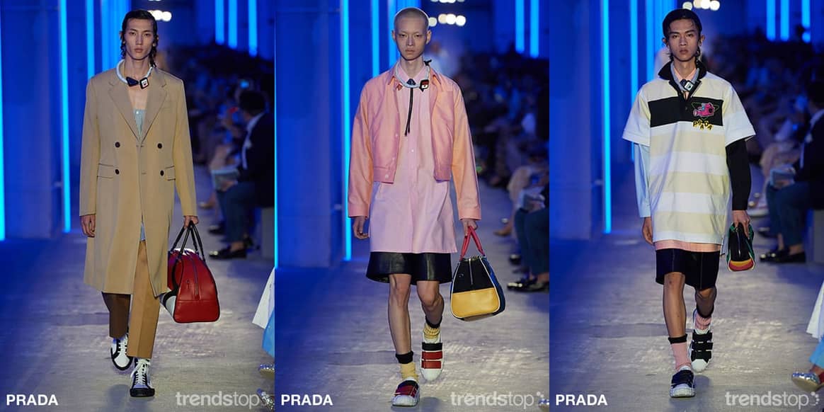Images courtesy of Trendstop, left to
right: Prada, all Spring/Summer 2020.